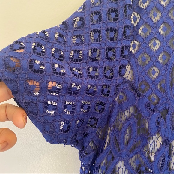 Royal Blue Lace Cocktail Dress - Picture 4 of 5